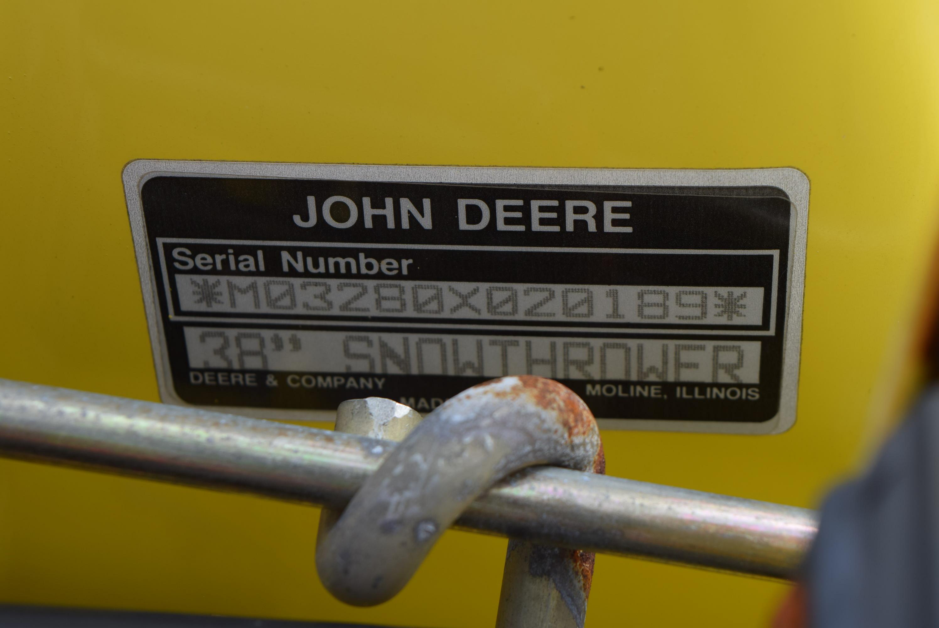 NEW John Deere 38 Inch Snow Thrower Attachment