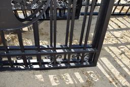 Wrought Iron 14ft Bi Parting Gate with Tree Design