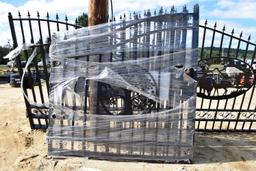 Wrought Iron 14ft Bi Parting Gate with Tree Design