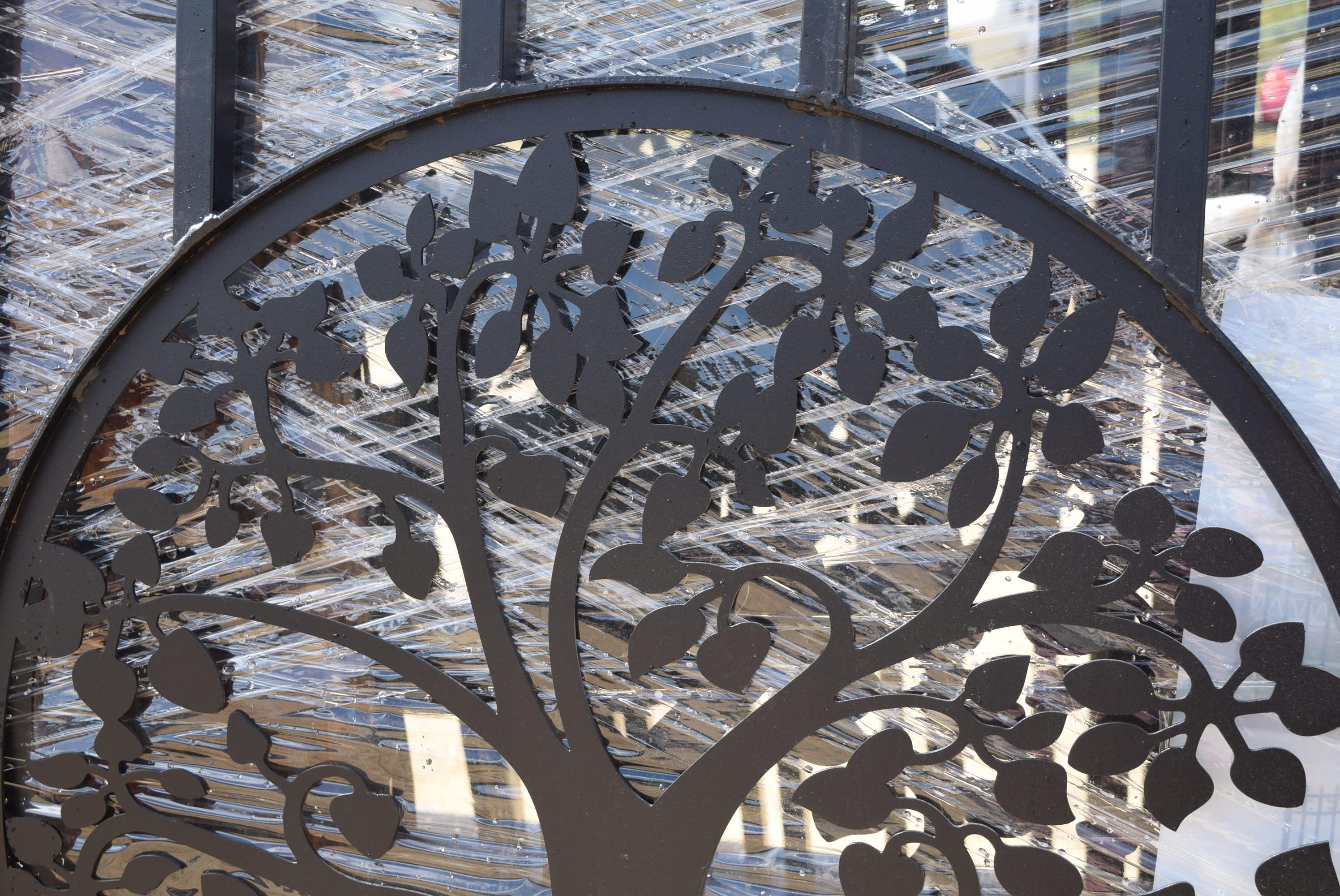 Wrought Iron 14ft Bi Parting Gate with Tree Design