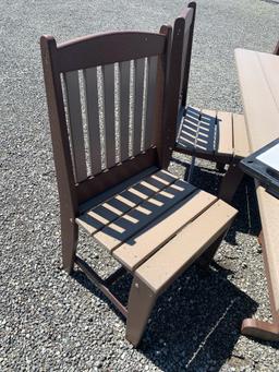 44?x72? table and chair set