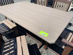 44?x72? table and chair set