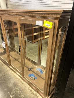 OAK TRADITIONAL DISPLAY CASE 84X14X60 IN