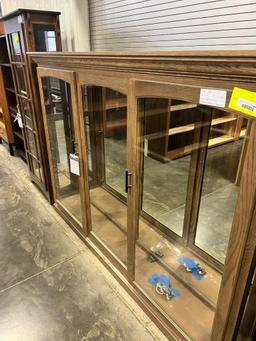 OAK TRADITIONAL DISPLAY CASE 84X14X60 IN