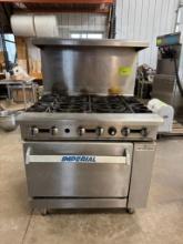 IMPERIAL 6 BURNER NATURAL GAS STOVE WORKING CONDITION