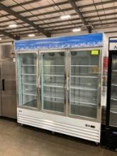 OMCAN 3 DOOR COOLER MERCHANDISER GOOD CONDITION 115V 1PH