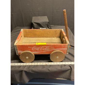 Coca-Cola Wood Box/ pull behind "wagon"