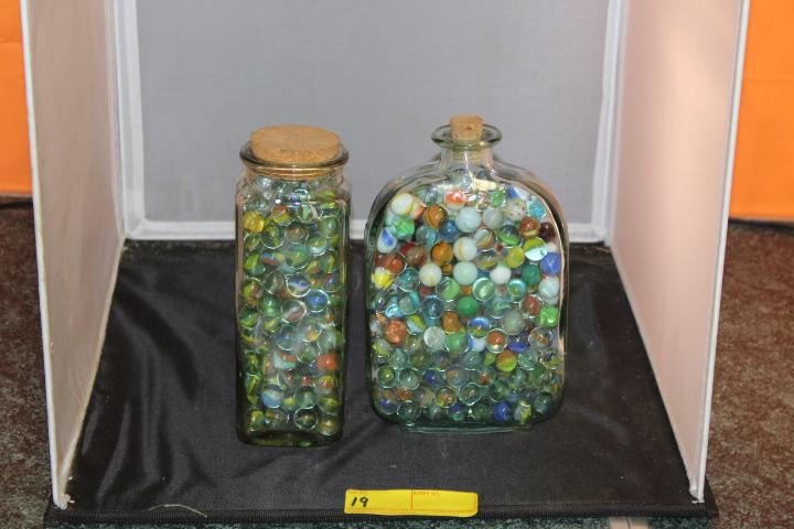 Glass Jars of Marbles