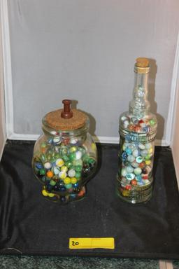 Glass Jars of Marbles