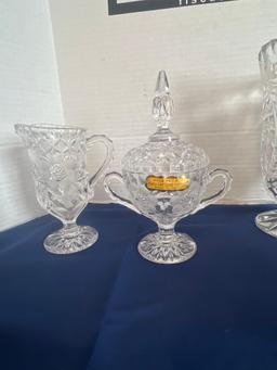 lead crystal glass pieces