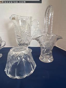 lead crystal glass pieces