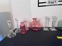 Glass Vases, Candle Stick Holders & Vases