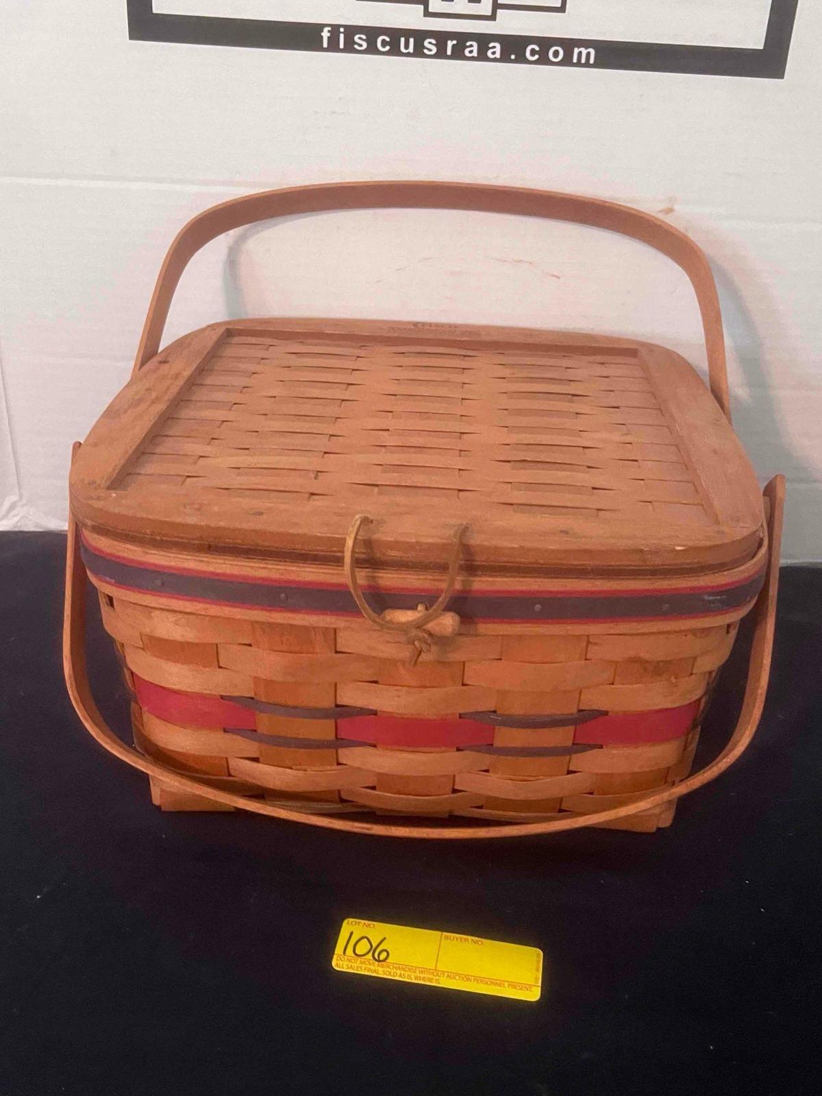 1991 Longaberger Picnic Basket