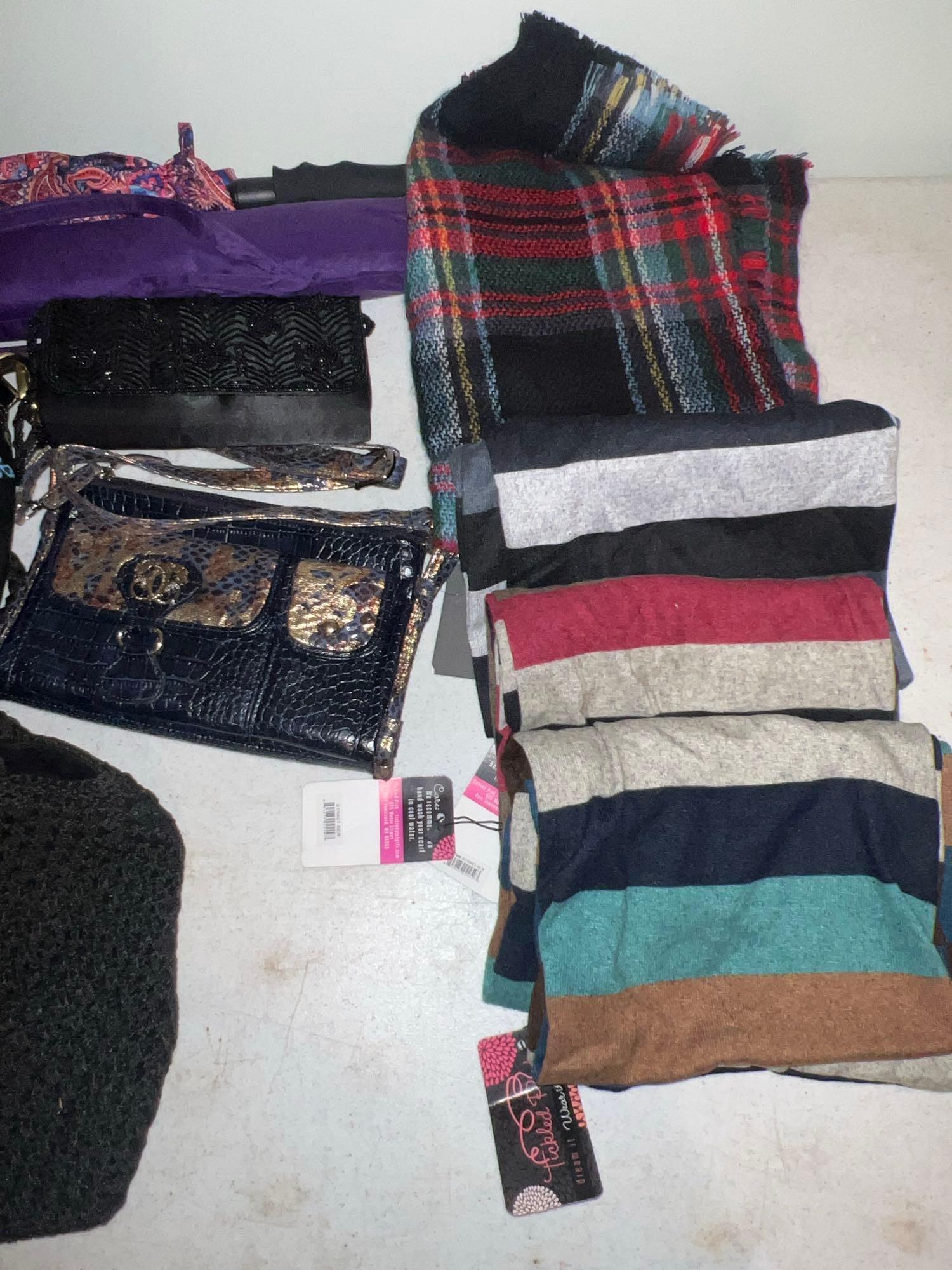 Hand Bags, Purses & Scarves