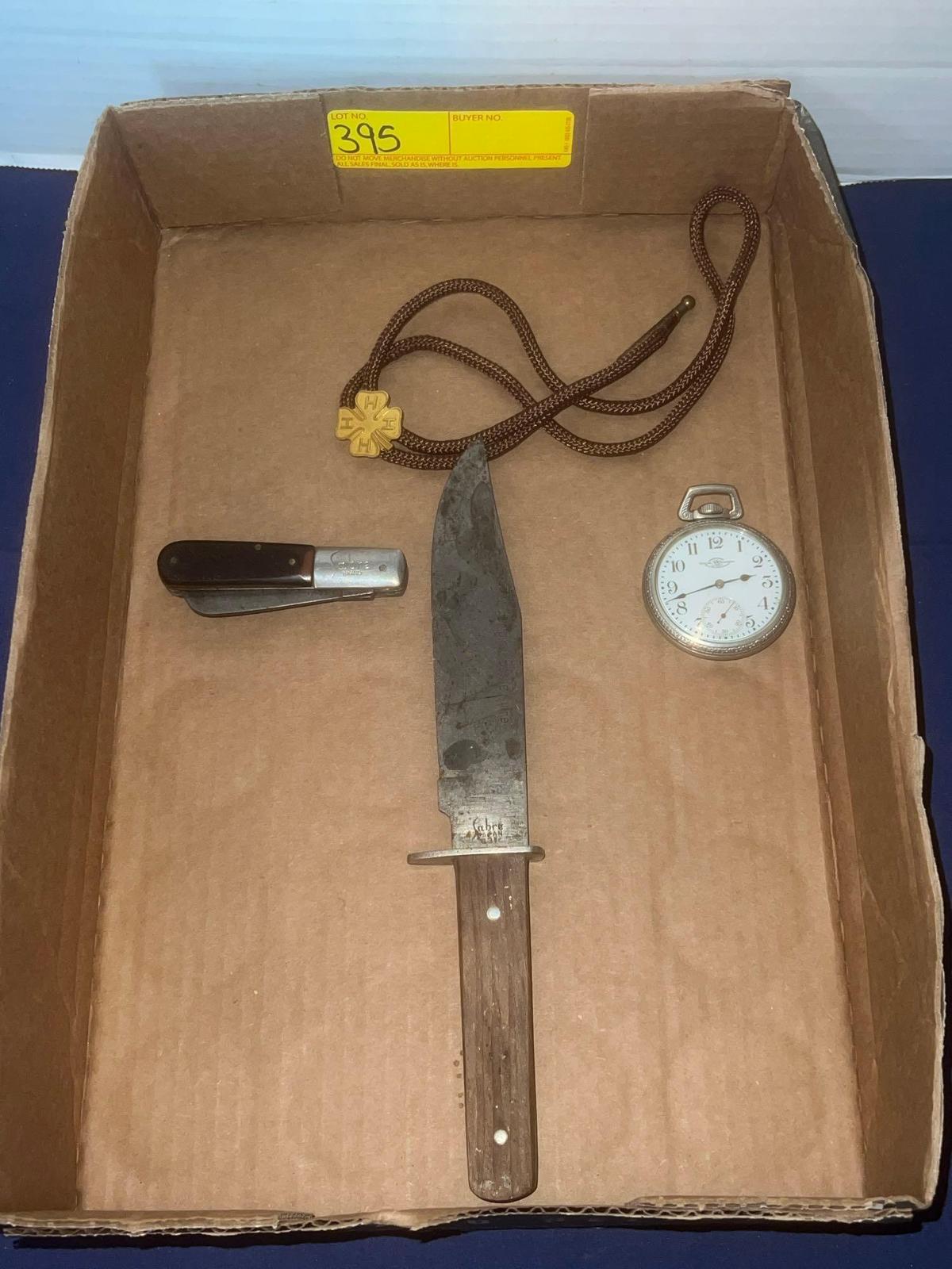 Sabre Knives & Pocket Watch