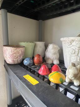 Flower Pots & Ceramic Mushrooms