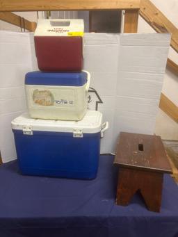 Coolers & Bench Stool