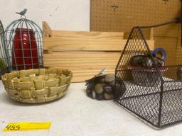 Wire Baskets & Bird House Candle Holders