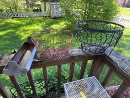 Wire Baskets, Metal Side Tables