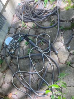 Garden Hose box & two garden hoses