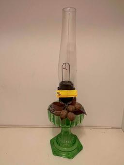 Aladdin Uranium Glass Oil Lamp