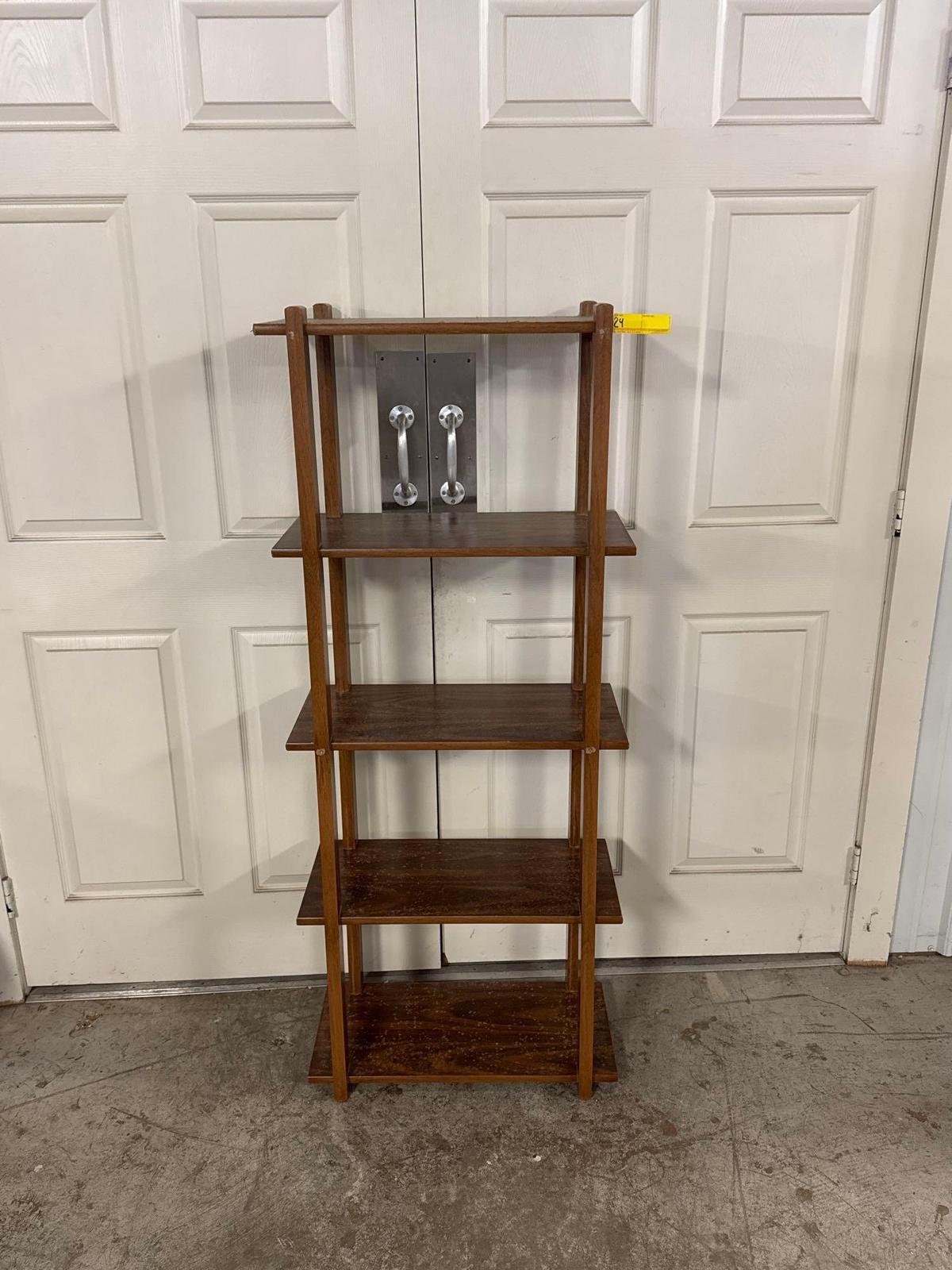 Five Tier Wooden Shelf Unit