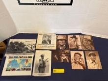 John Wayne Post cards & Autographs