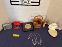 Longaberger Basket, Willow Tree Figurine, Necklaces & more