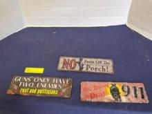 Metal signs