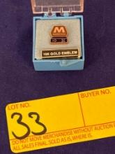 Marathon 10 Year Gold Pin