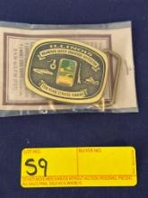 Illinois Volunteer Safety Education Instructor 10 Year service Award belt buckle