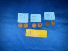 6 Wheat Cents