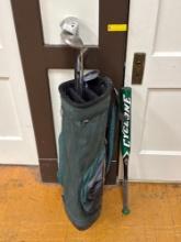 Golf Clubs, Bag, & Baseball Bat