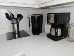 Keurig Coffee Maker, Mr. Coffee and Utensil Holder w/Contents