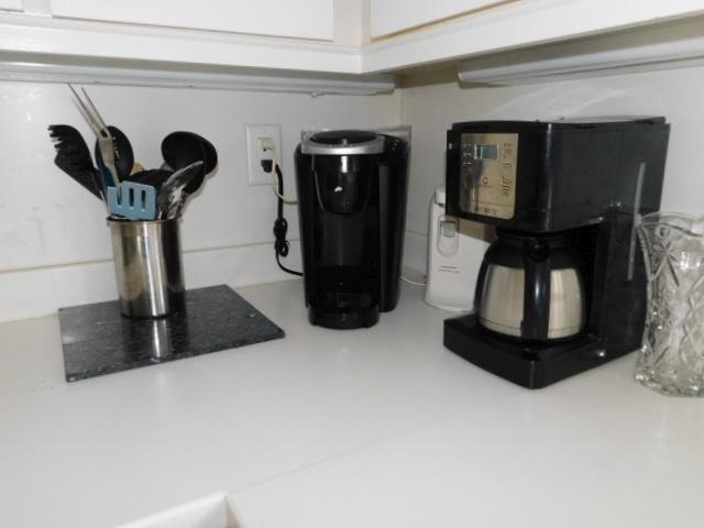Keurig Coffee Maker, Mr. Coffee and Utensil Holder w/Contents
