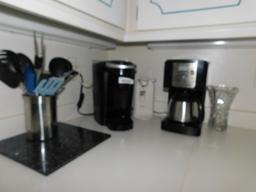 Keurig Coffee Maker, Mr. Coffee and Utensil Holder w/Contents