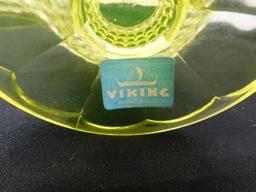 VIKING VASELINE GLASS FAIRY LAMP