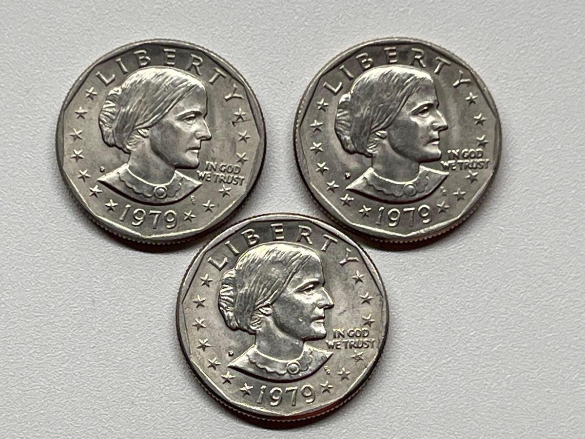 Dollar, SBA, 1979 D, 3, AU