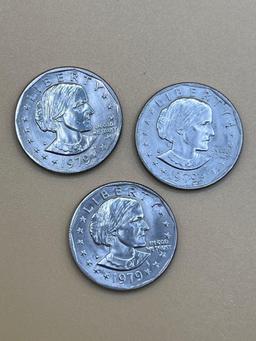 Dollar, SBA, 1979 D, 3, AU