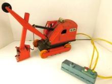 1960's Alps K-25 Tracked Power Shovel Crane Vintage Tin Toy Japan