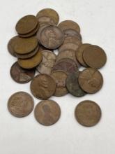 Cents, Wheat, 32 Pcs, Unsearched
