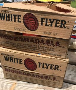 White Flyer Clay Targets, Florescent Orange.