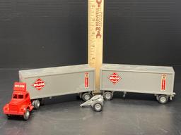 Winross McLean Trucking Co. Tractor with Double Trailers and Extra Dolly