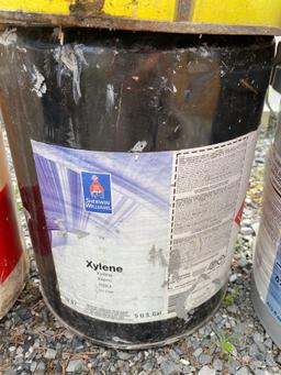 5 Gallon Buckets of Assorted Fluids