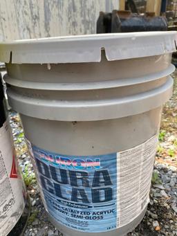 5 Gallon Buckets of Assorted Fluids
