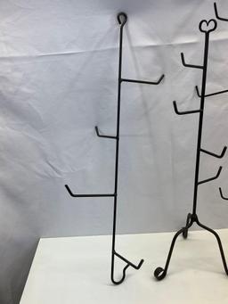3 Wrought Iron Basket Trees