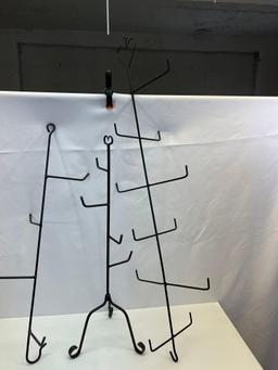 3 Wrought Iron Basket Trees
