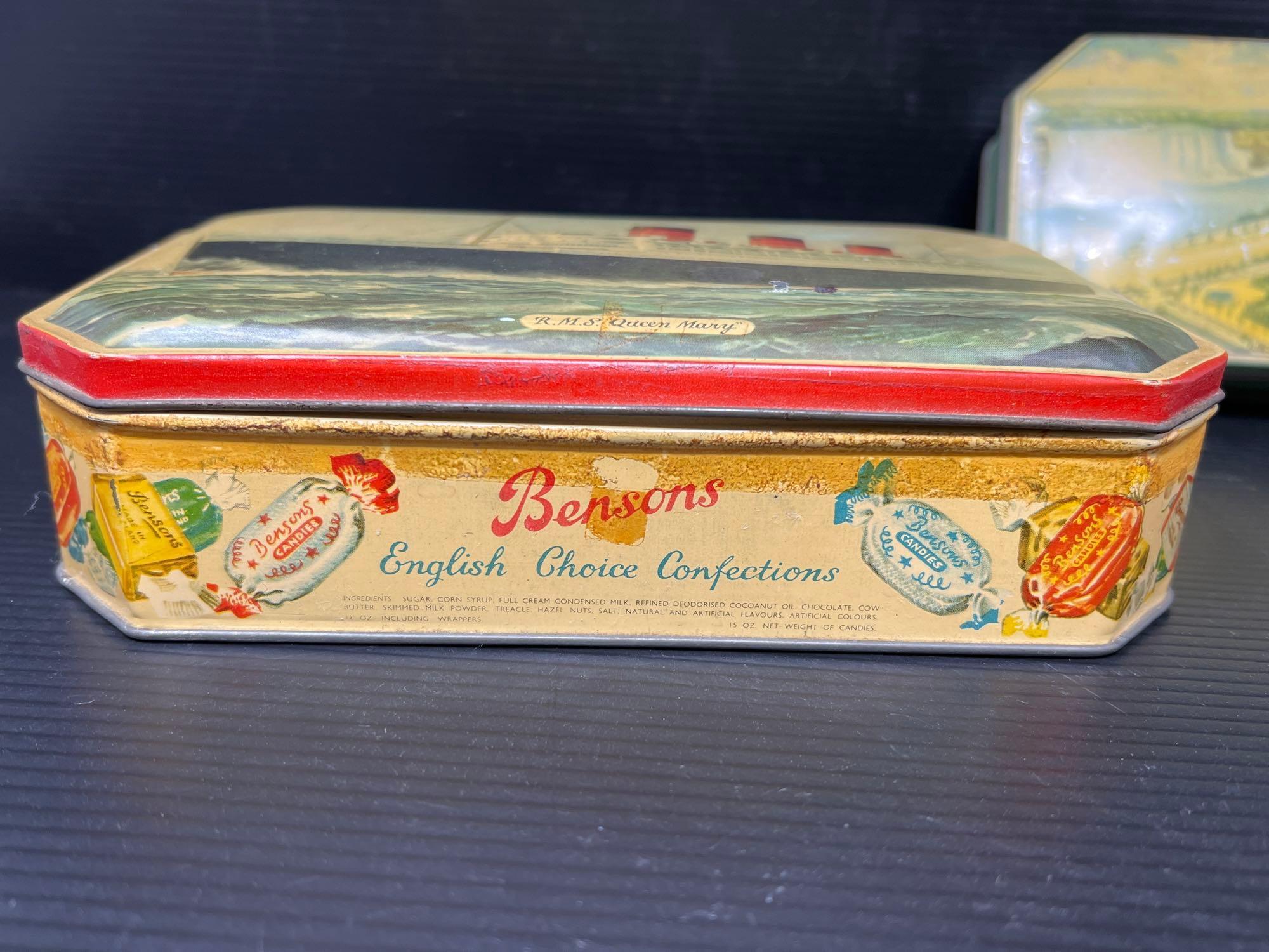 Velveeta Shells & Cheese Camera, 2 Decorative Tins and Lancaster Salted Nut Co. Peanut Tin