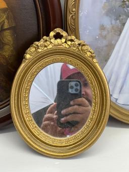 5 Framed Portrait Prints, All in Oval Frames