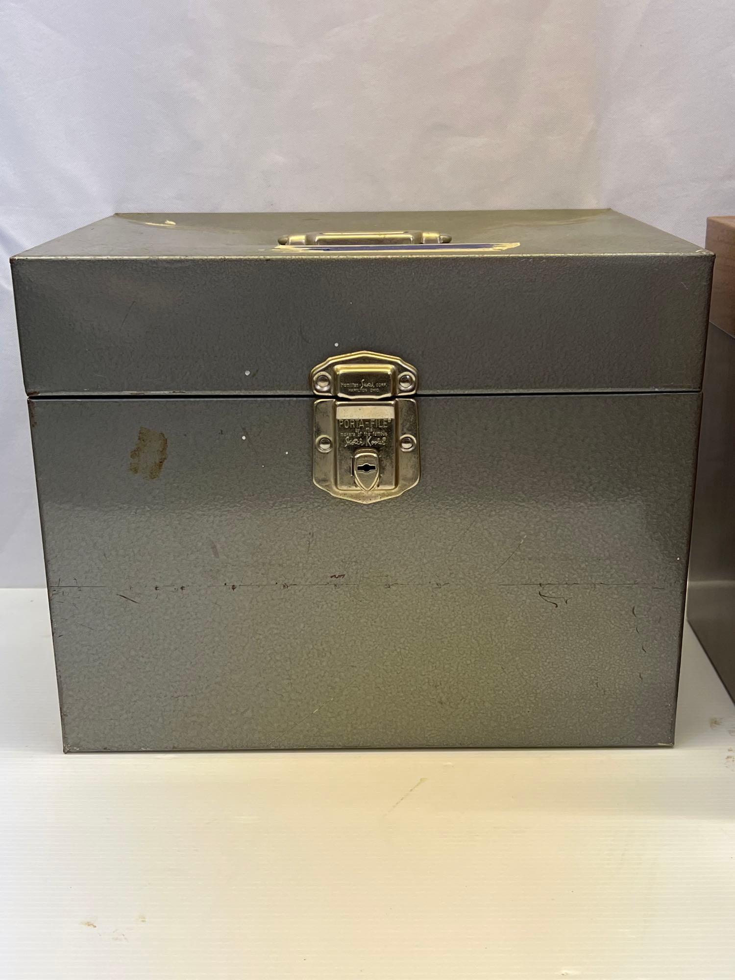Metal & Plastic File Boxes and Cash Box